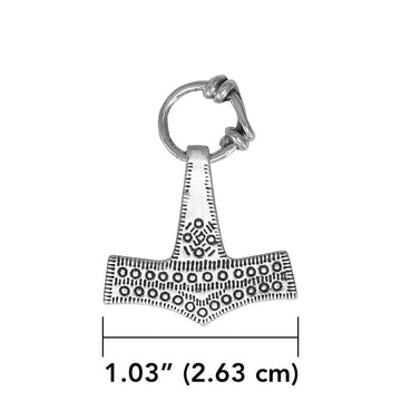 Thor’s Hammer, a powerful amulet ~ Sterling Silver Jewelry Pendant TPD677 - Jewelry